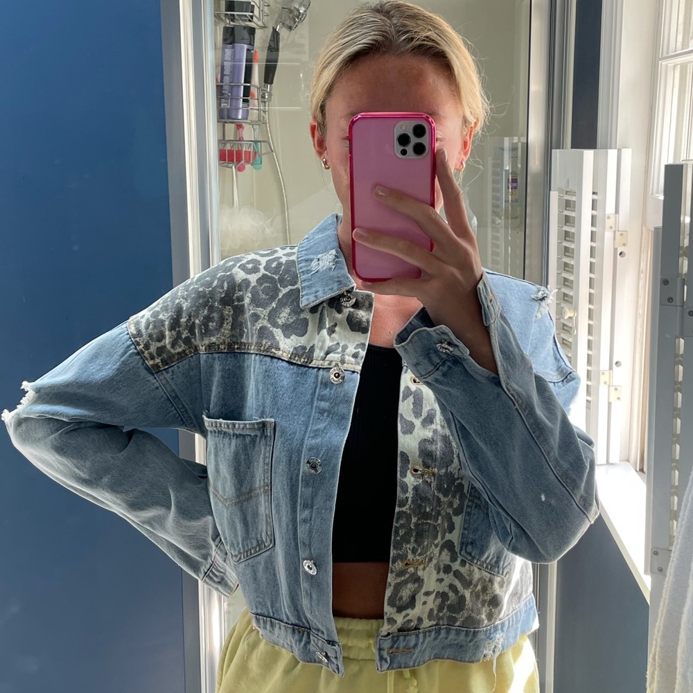 Animal print Jean Jacket